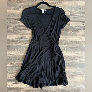Black Tie-Front Romper